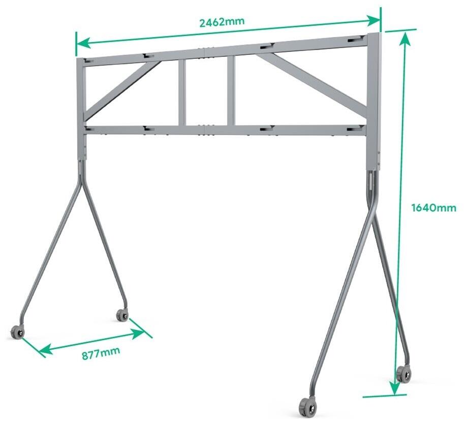 Yealink MB-FloorStand-D652 Dual für MeetingBoard 65, grau-silber