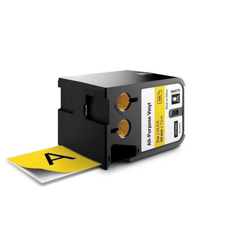 DYMO® Original XTL Schriftband - schwarz auf gelb - für XTL 500, farbiges Vinyl, endlos