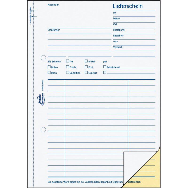 AVERY Zweckform Lieferschein Formularbücher 1720 + GRATIS 1 St.