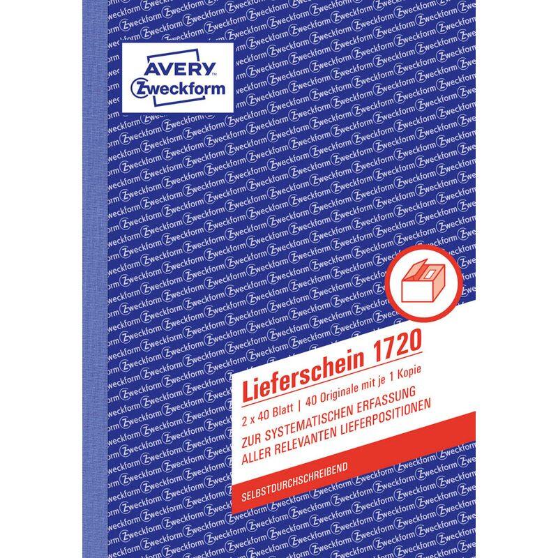 AVERY Zweckform Lieferschein Formularbücher 1720 + GRATIS 1 St.
