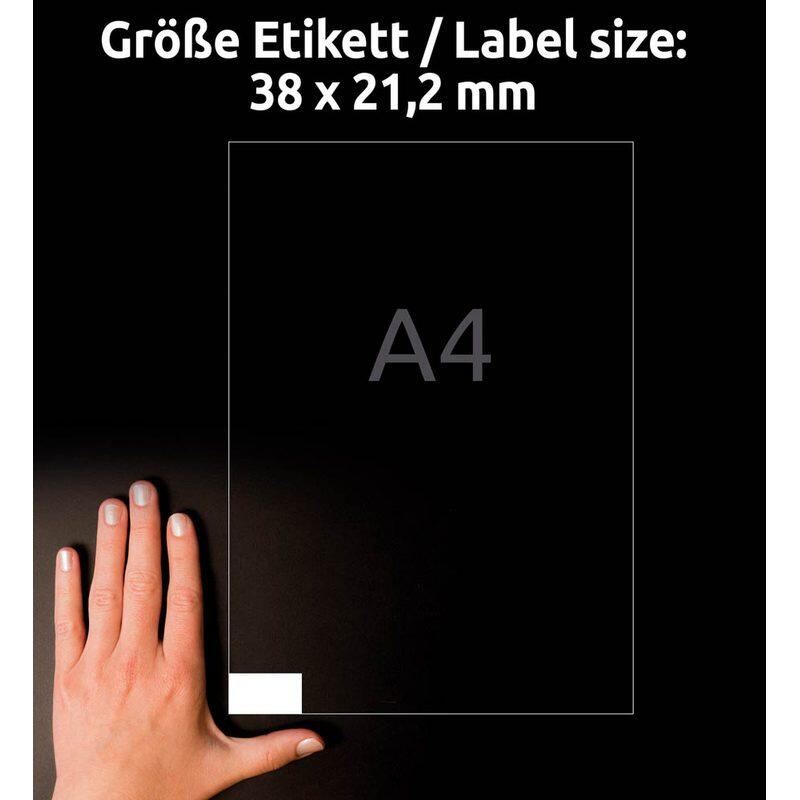 AVERY Zweckform Etiketten LR3666-10 weiß 38,0 x 21,2 mm