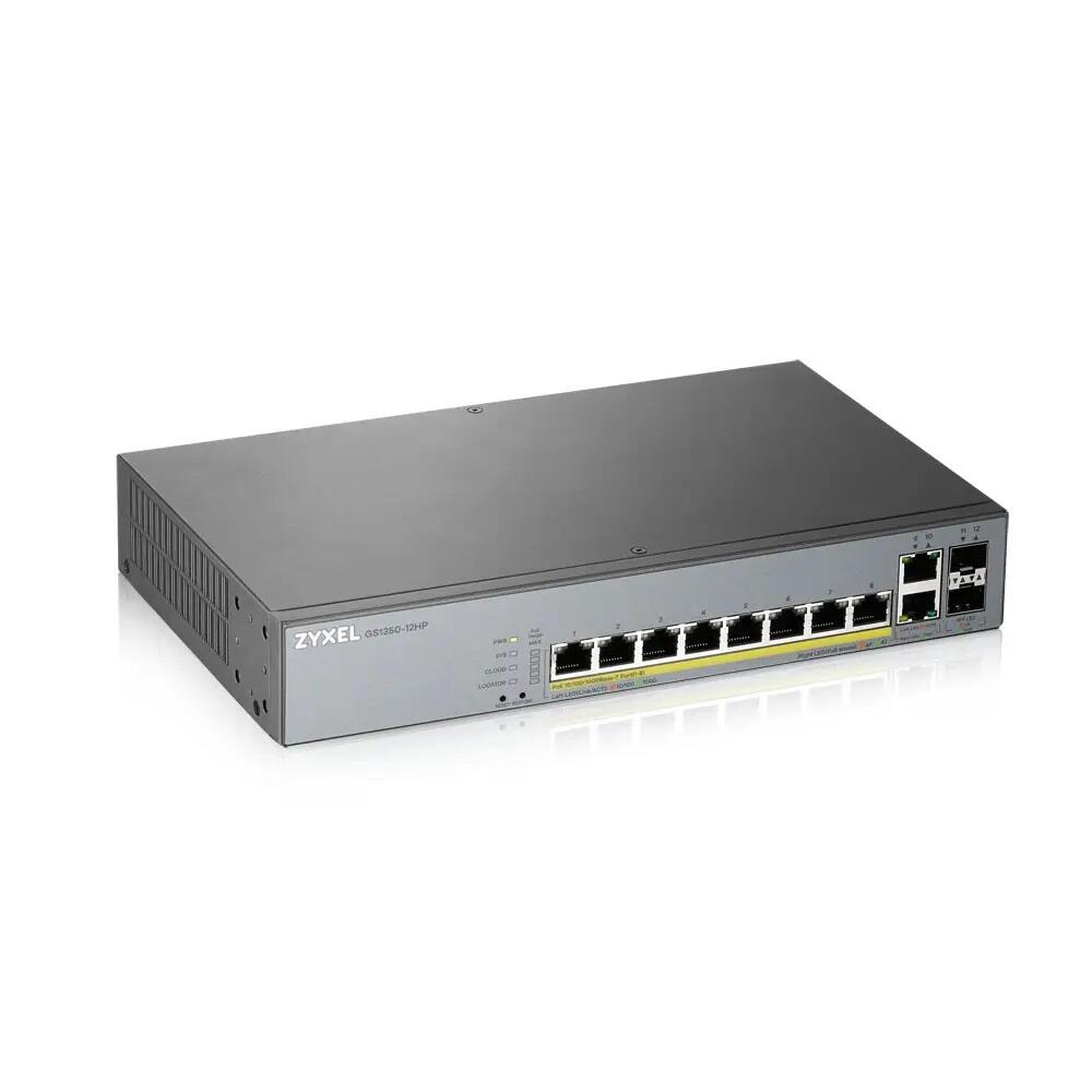 Zyxel Switch 12-Port Gigabit 10xRJ45 + 2xSFP L2