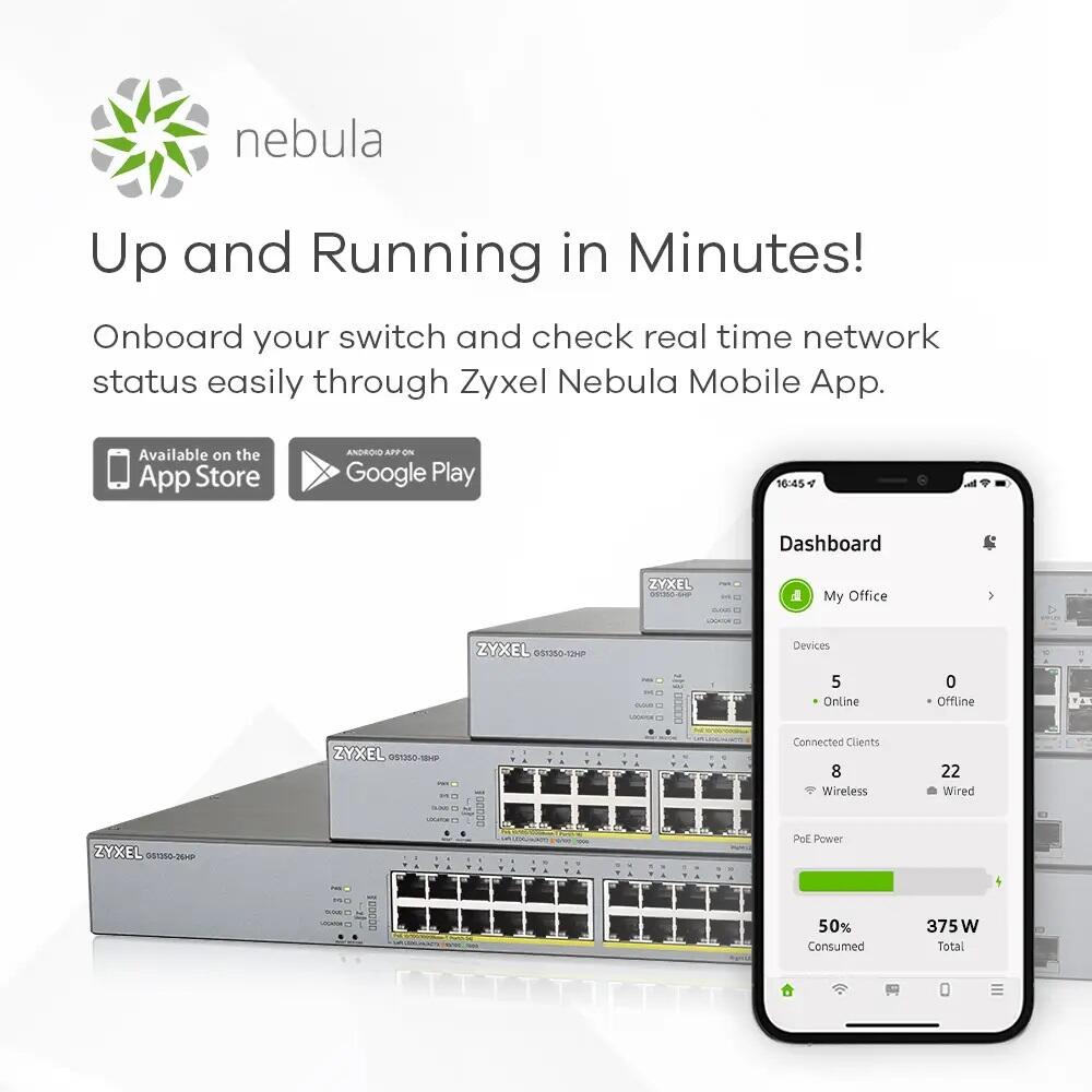 Zyxel Switch 18-Port Gigabit 16xRJ45 + 2xSFP-Combo L2