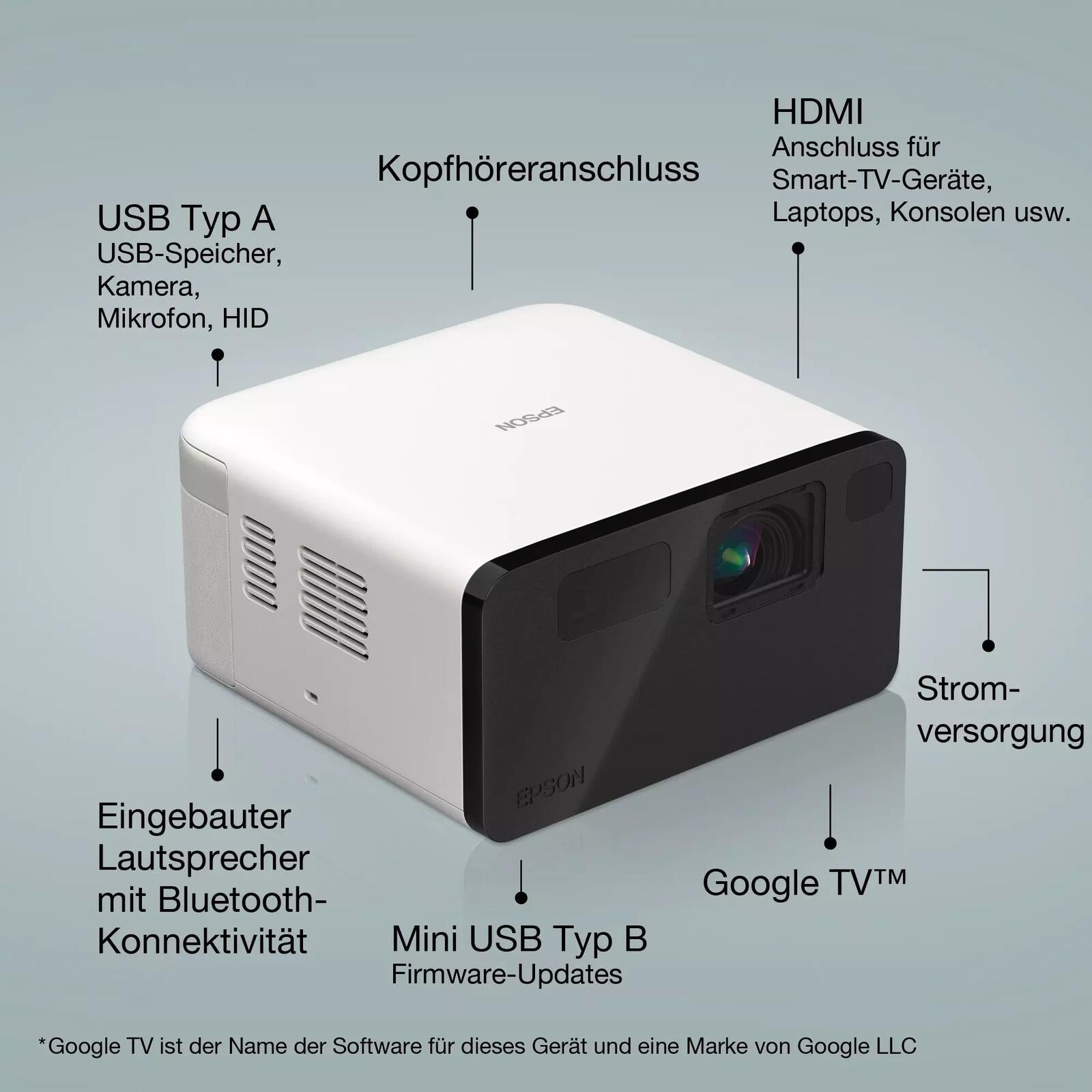 Epson EF-21W Mini-TV Laser Beamer 1.000 Lumen