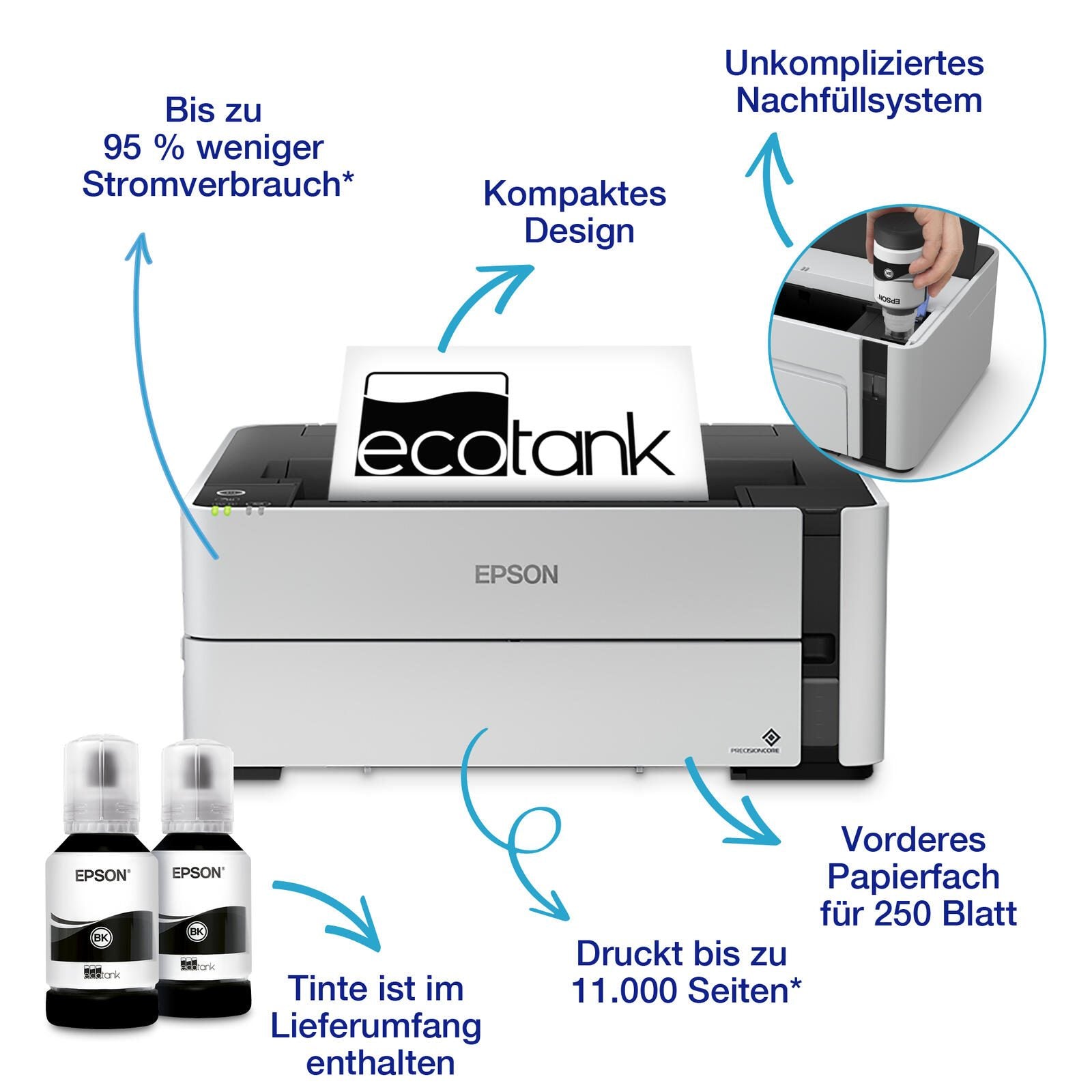 Epson EcoTank ET-M1170 A4-Tintentankdrucker s/w