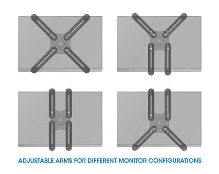 MANHATTAN VESA-Adapter Set Fьr Monitore ohne VESA-Bohrungen