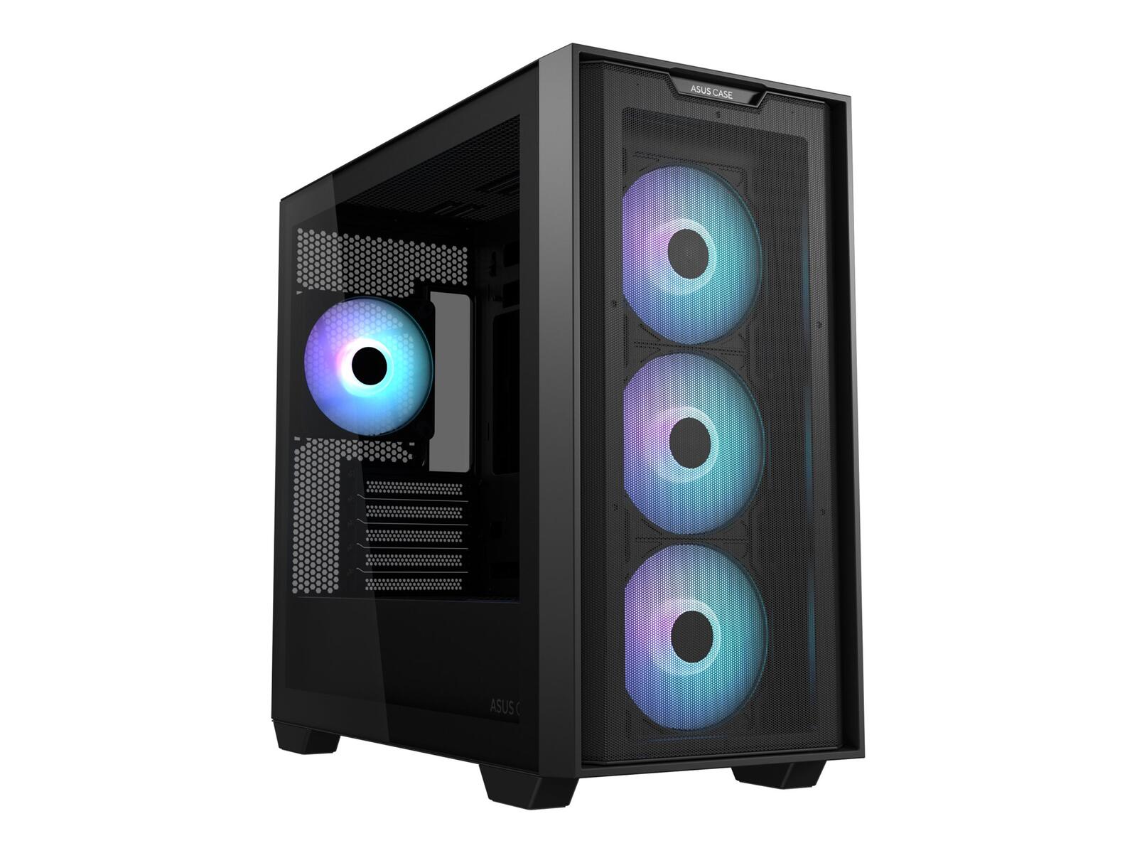 ASUS A21 Plus TG ARGB Systemgehäuse schwarz
