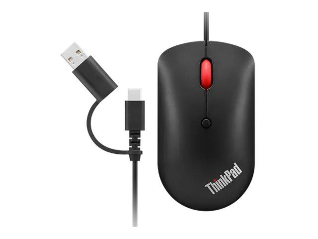 Lenovo ThinkPad Compact kabelgebundene Maus - USB, USB-C - schwarz