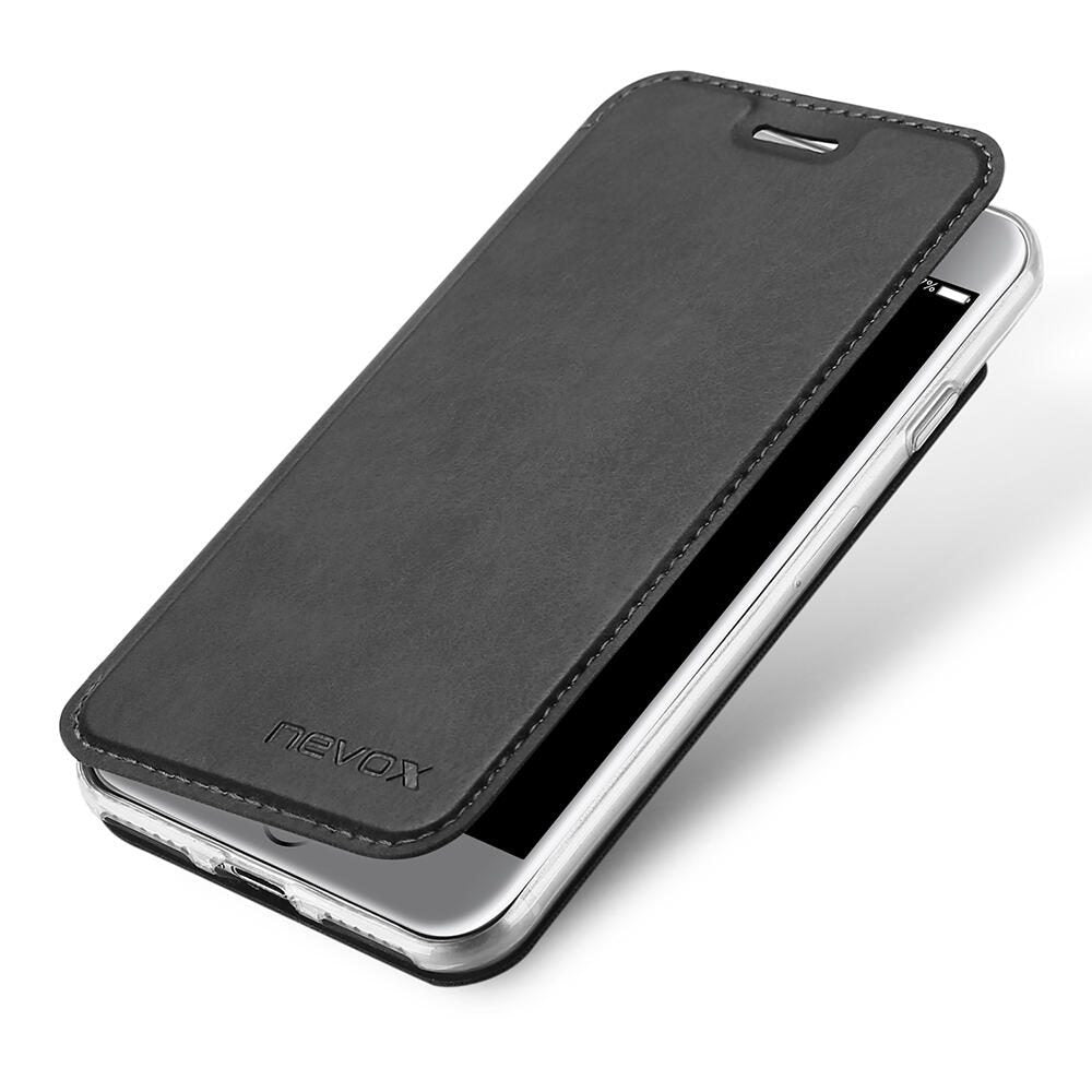 Nevox Vario Series Bookcase für das Apple iPhone SE 2022/2020/8/7 - Basaltgrau