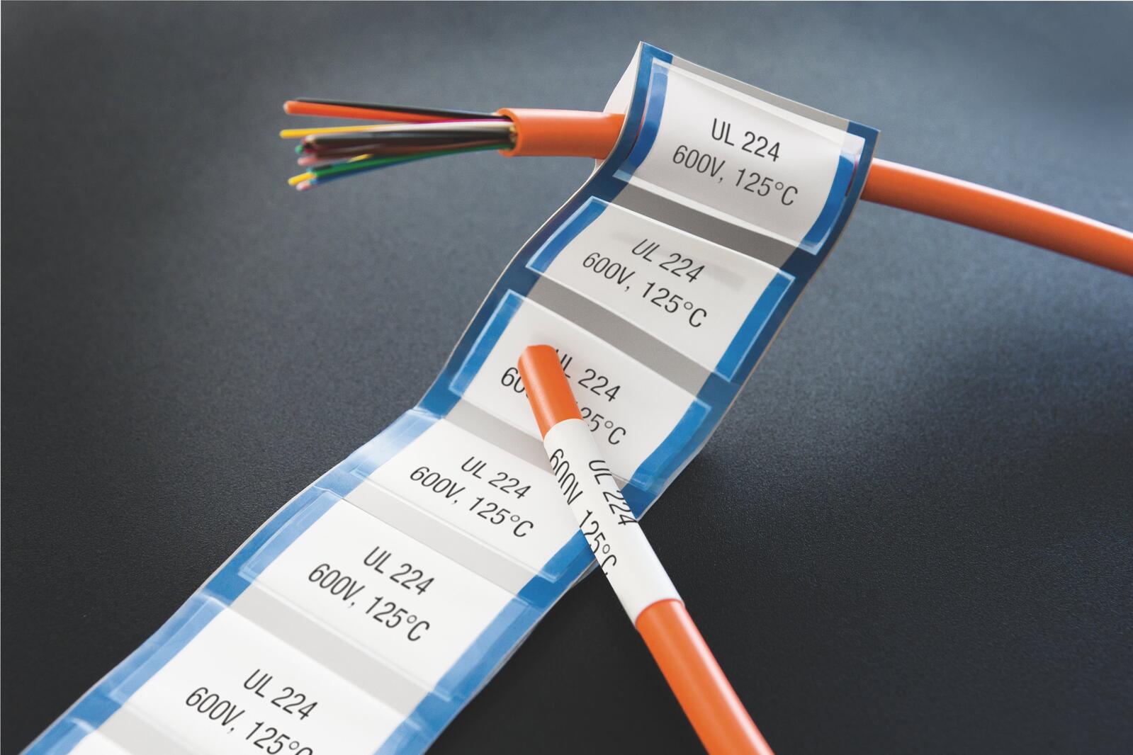 DYMO® Original XTL Heisschrumpfschlauch, schwarz auf weiss, für XTL 300/500, Polyolefin, endlos