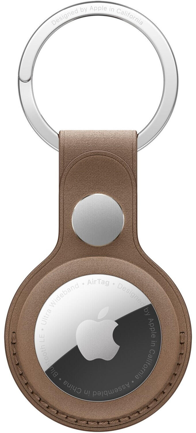 Apple Air Tag Anhänger Feingewebe taupe