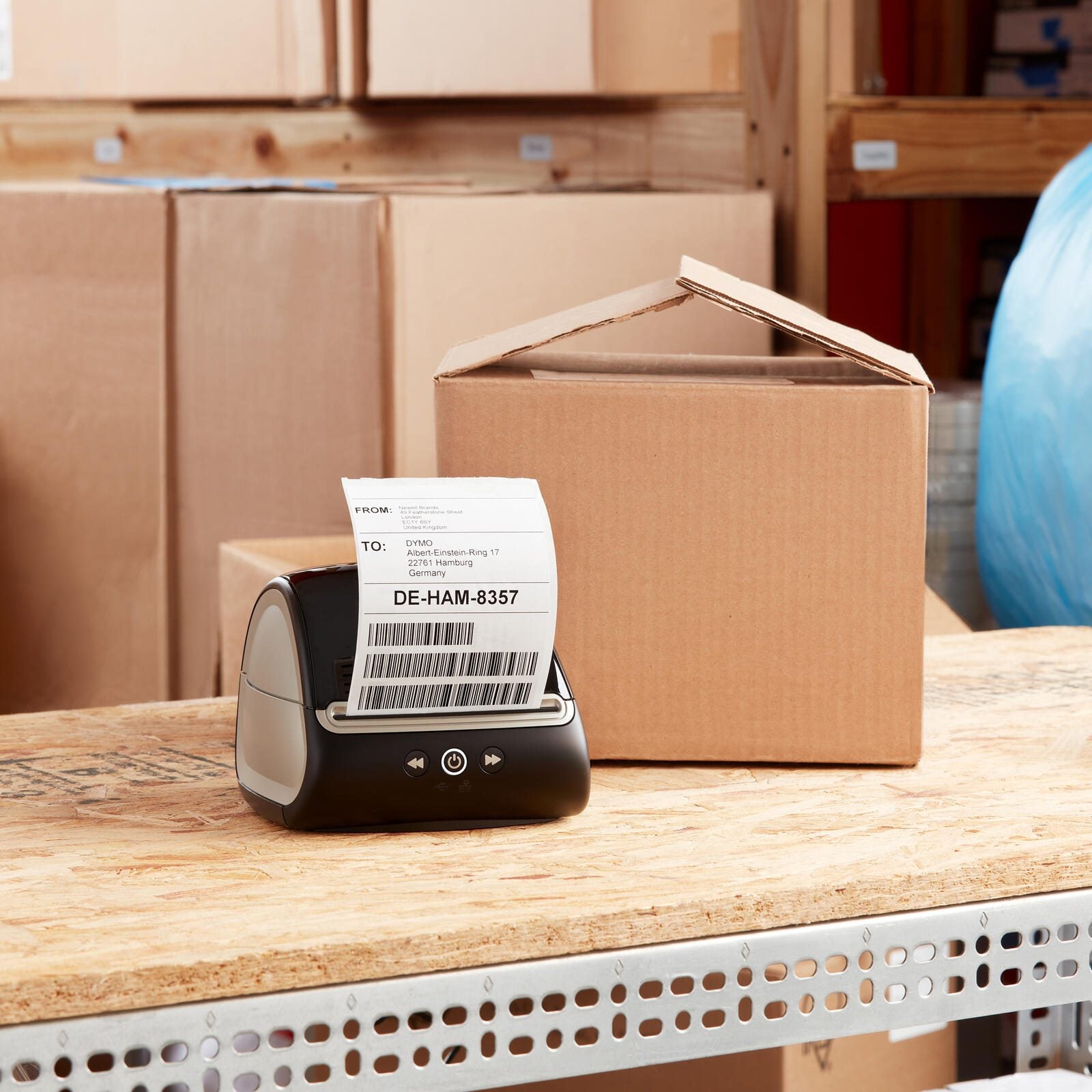 DYMO® Original Etikett für LabelWriter™, Vorteilspack, Versandaufkleber für DHL - weiss - permanent, 6 x 140 Etiketten,