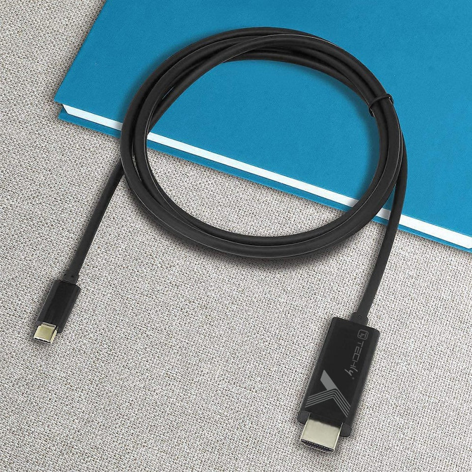 Techly Adapter Kabel USB-C M auf HDMI M 2.0 4K, schwarz 5m