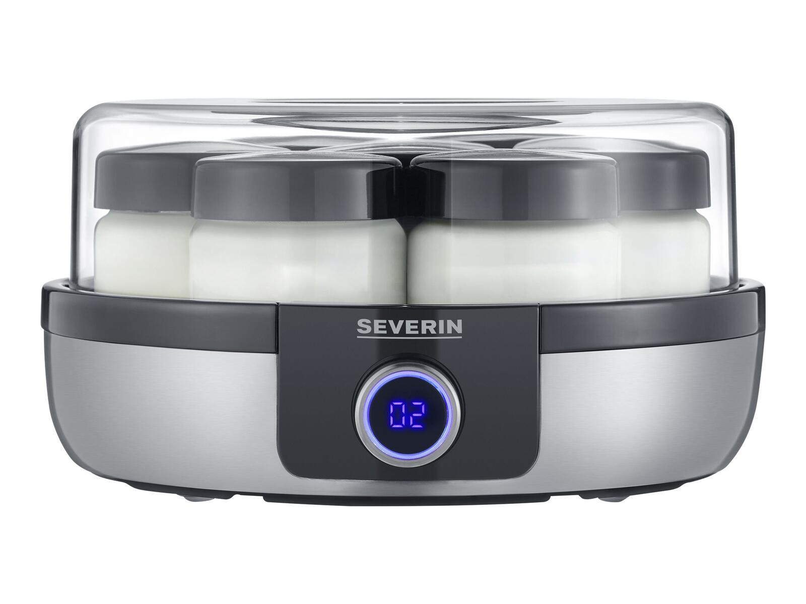 SEVERIN JG 3521 Joghurtbereiter, Edelstahl gebürstet/schwarz