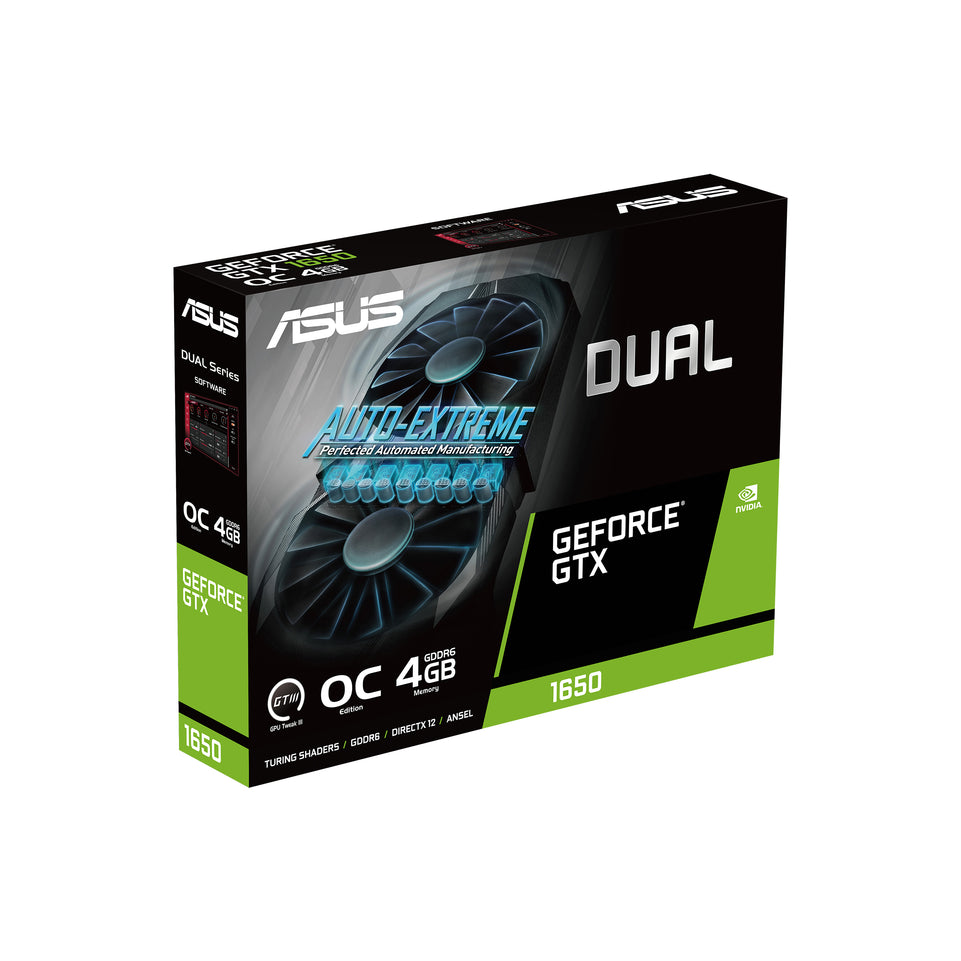 ASUS DUAL-GTX1650-O4GD6-P-EVO 4GB GDDR6 HDMI DP DVI-D