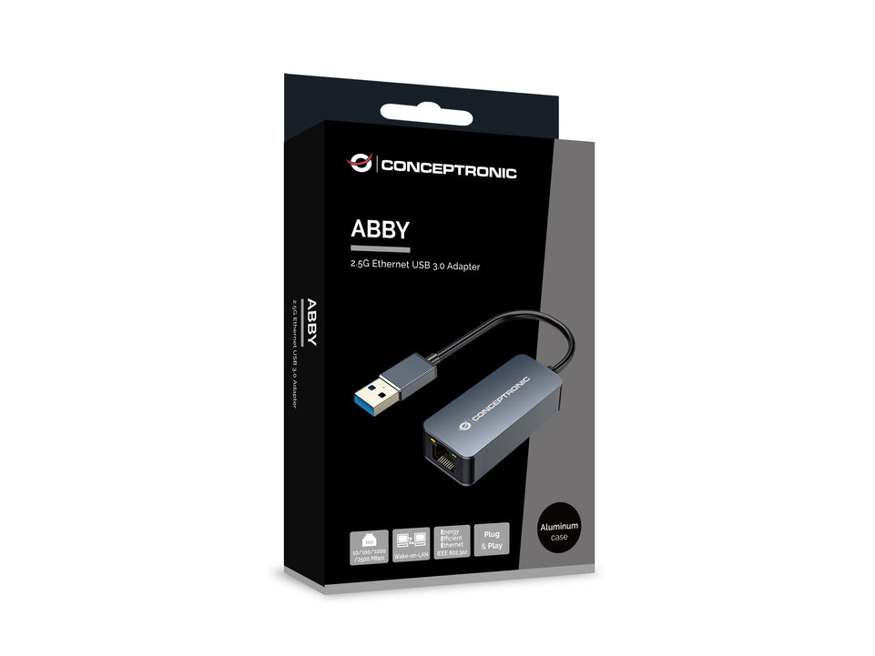 CONCEPTRONIC Adapter USB3.0-> RJ45 10/100/1000/2500    0.15m