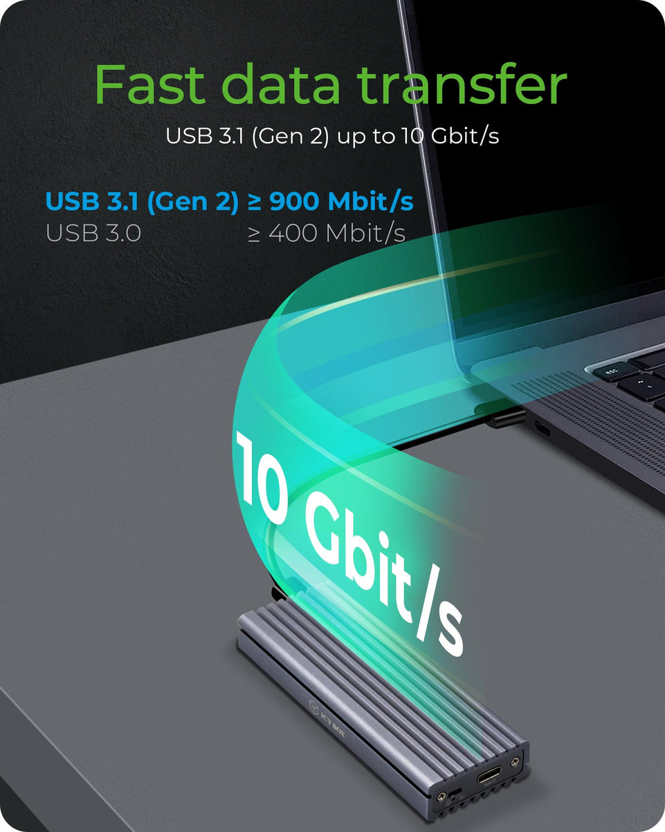 Geh. IcyBox USB 3.1 Typ-C M.2 NVMe SSD Gehдuse extern