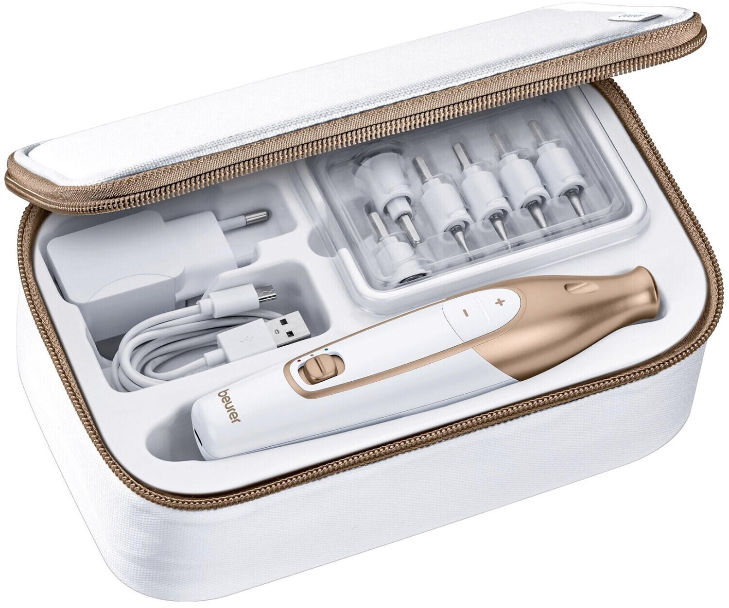 beurer MP 64 Wiederaufladbares Maniküre-Pediküre Set weiß, gold