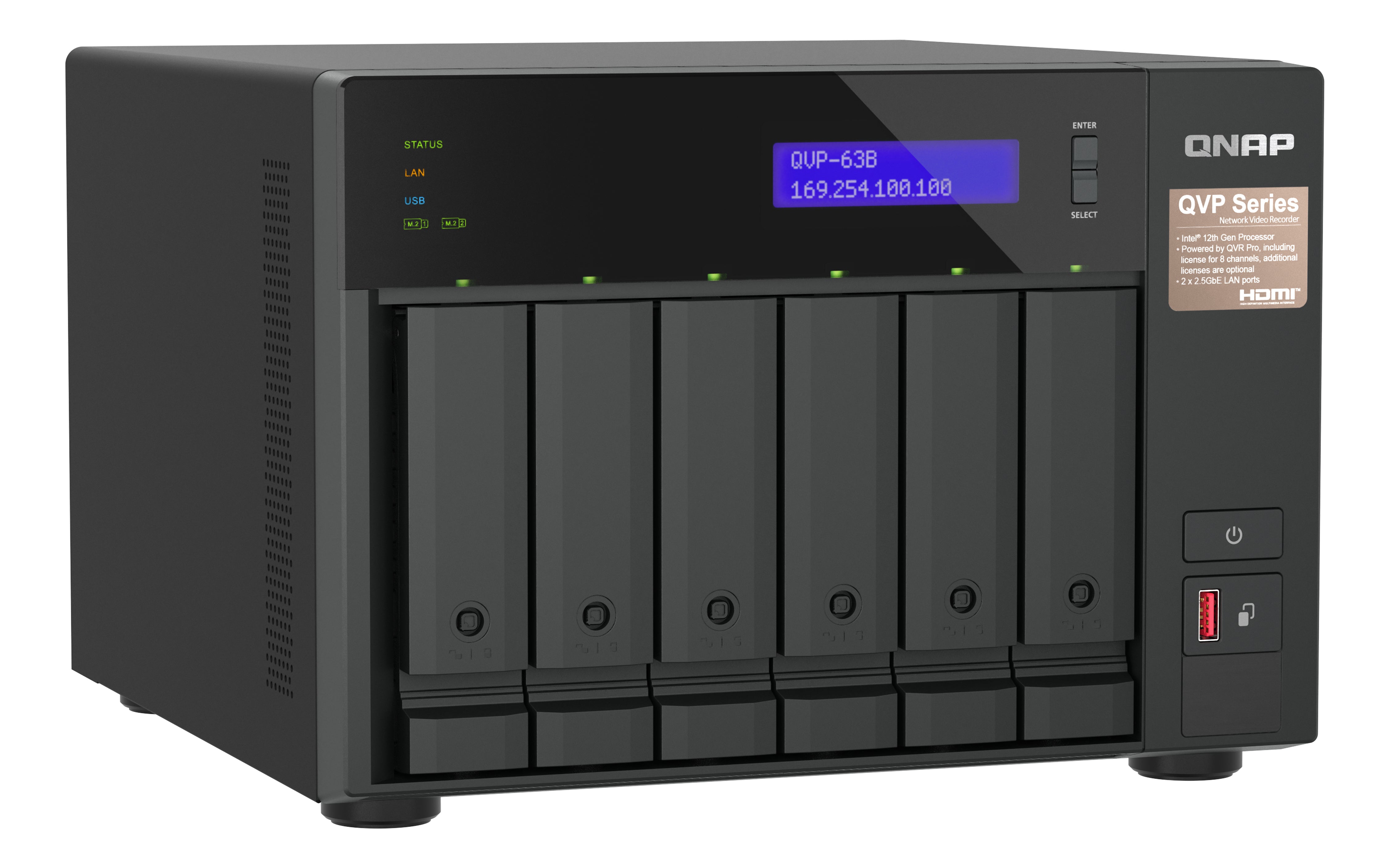 QNAP NVR QVP-63B Gerät 8 Kanäle integriert