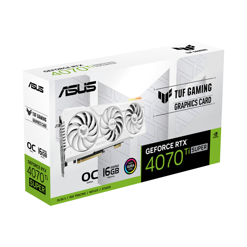 ASUS TUF-RTX4070TIS-O16G-BTF-WHITE 16GB GDDR6X HDMI DP