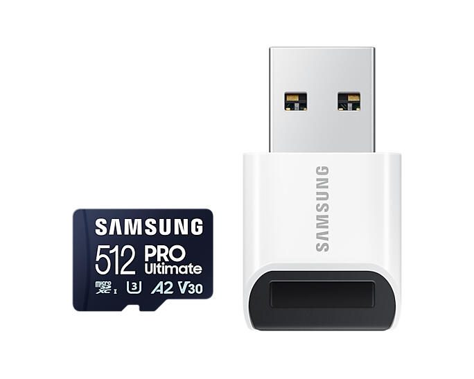Samsung PRO Ultimate MB-MY512SB Speicherkarte 512 GB mit USB Kartenleser