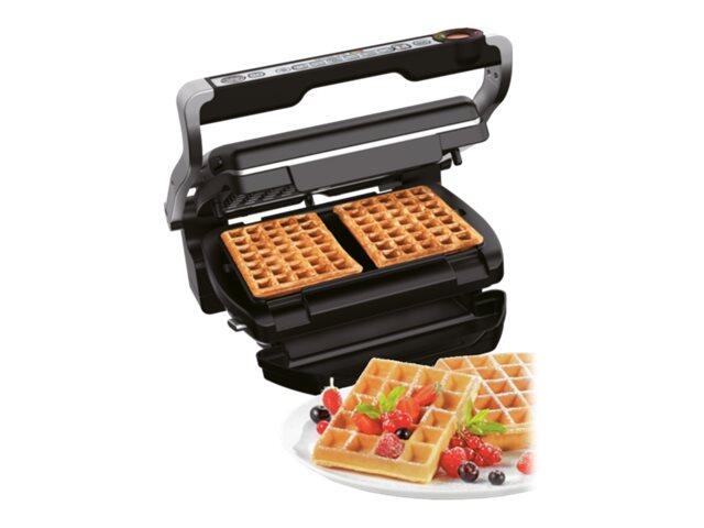 Tefal OptiGrill+ inkl. Waffeleinsatz, elektrisch, schwarz/silber