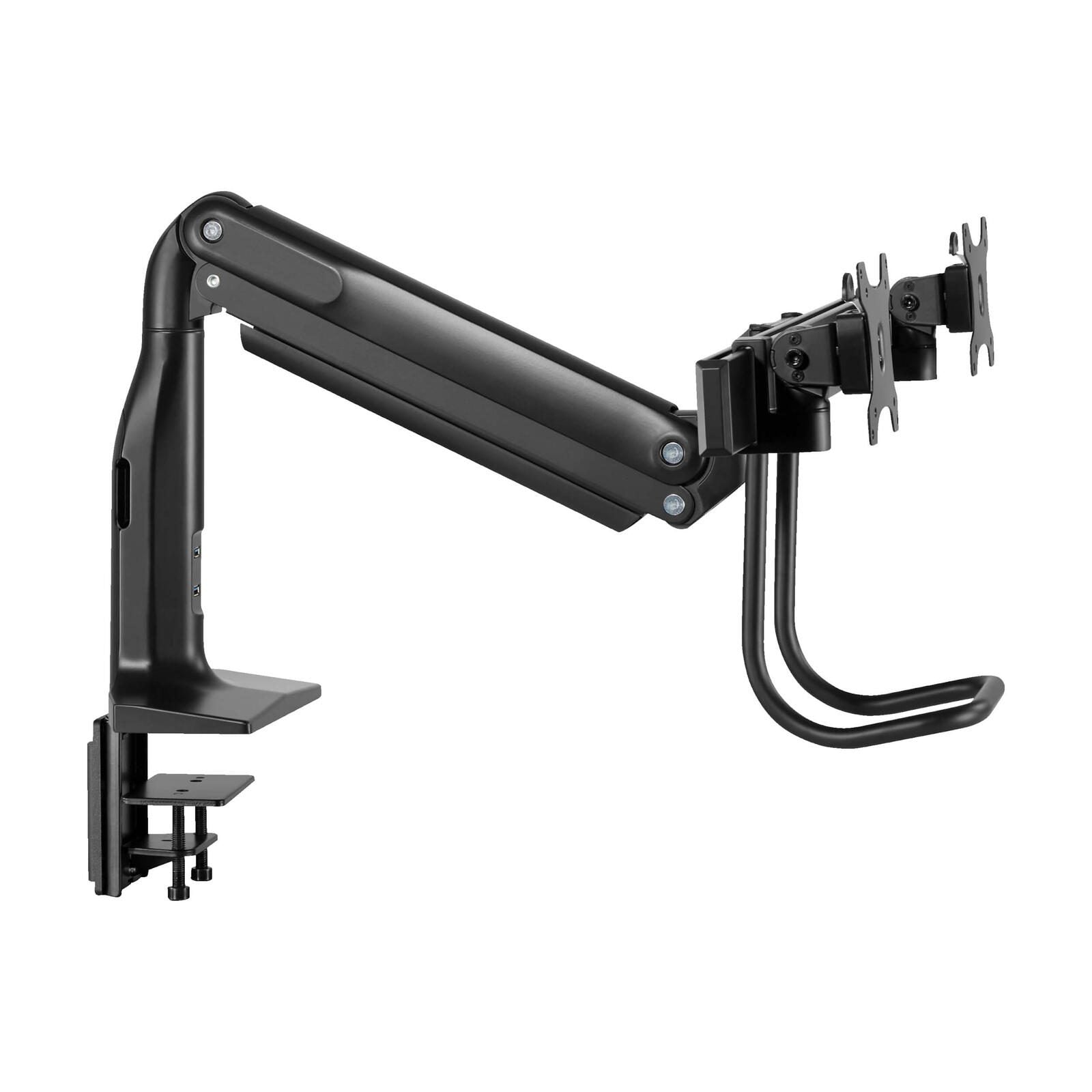 Eaton Tripp Lite Series Safe-IT Tischhalterung für zwei Monitore, antimikrobiell für 17” bis 35” Displays, USB Ports