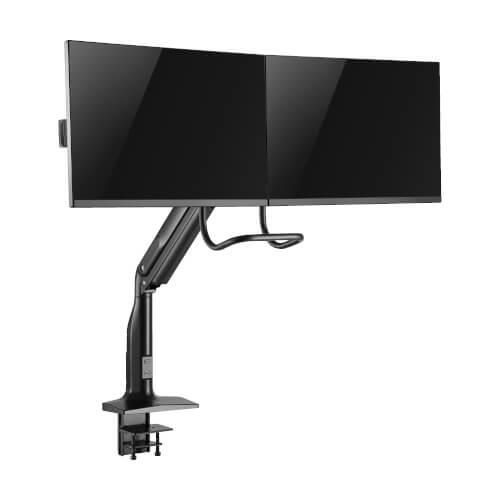 Eaton Tripp Lite Series Safe-IT Tischhalterung für zwei Monitore, antimikrobiell für 17” bis 35” Displays, USB Ports