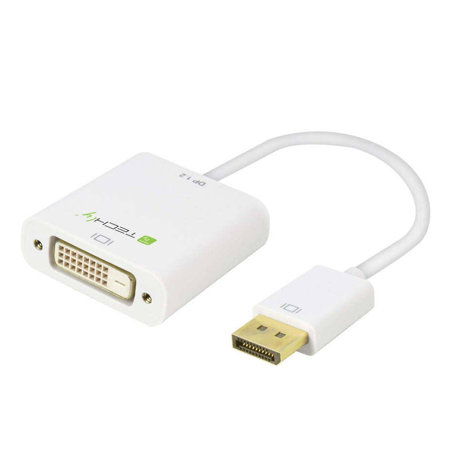 Techly Adapter - DisplayPort 1.2 Stecker auf DVI 15cm