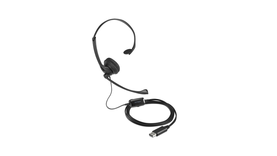 Kensington Headset Classic USB-A Mono mit Microfon schw.