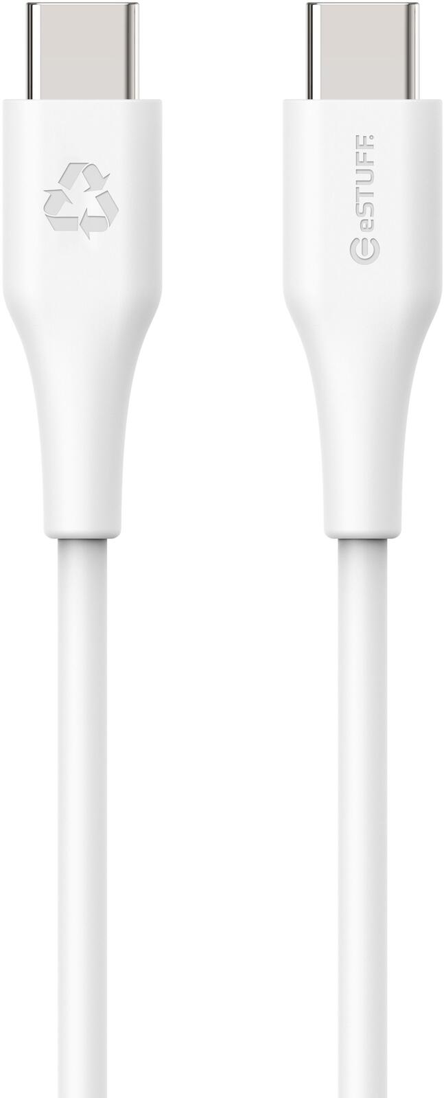 eSTUFF INFINITE SuperINFINITE Super Soft USB-C to USB-C Cable 2m - 100% Recycled PVC Free Plasticweiches USB-C-auf-USB-C