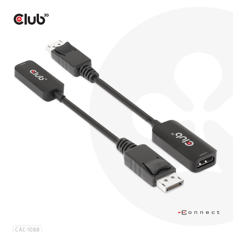 Club3D Adapter DisplayPort 1.4 > HDMI      HDR 8K60Hz  aktiv ret