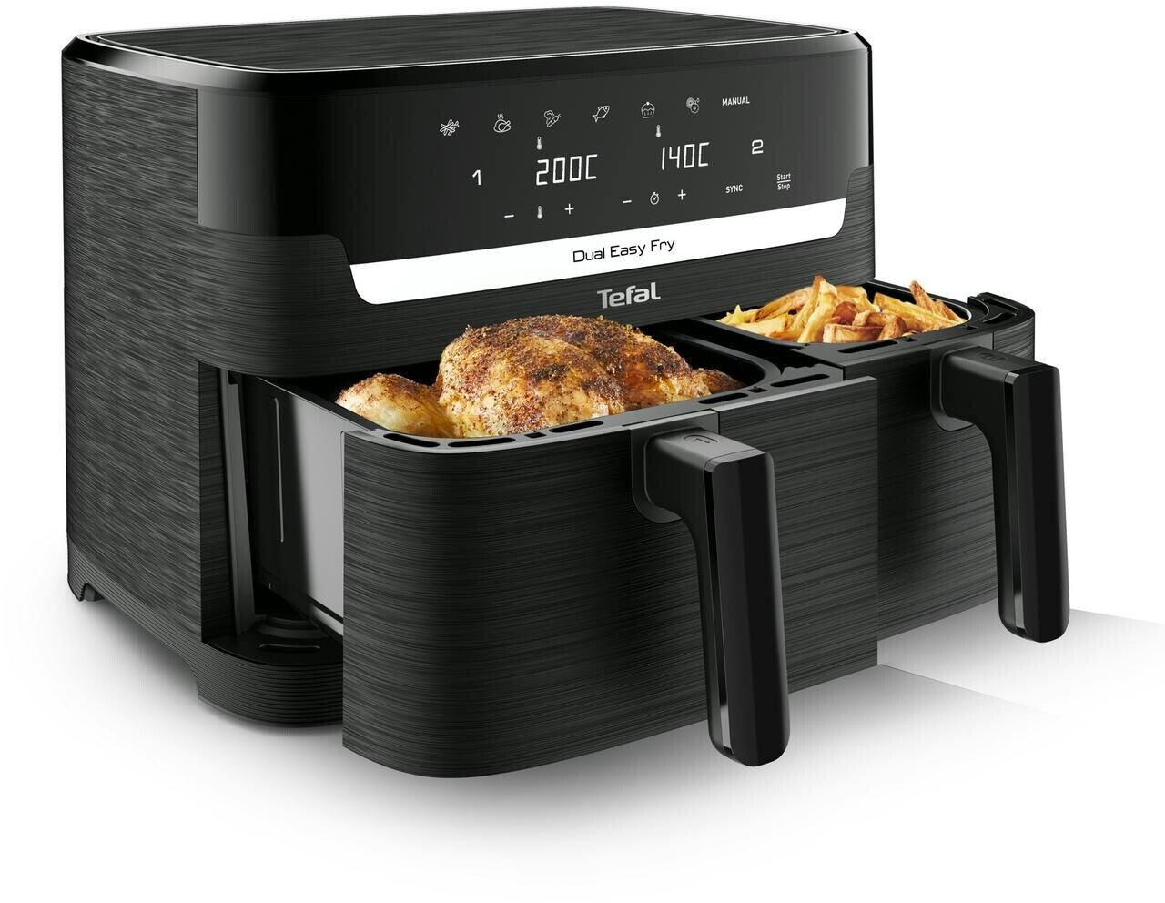 Tefal EY901N10 Dual Easy Fry Heißluftfritteuse schwarz