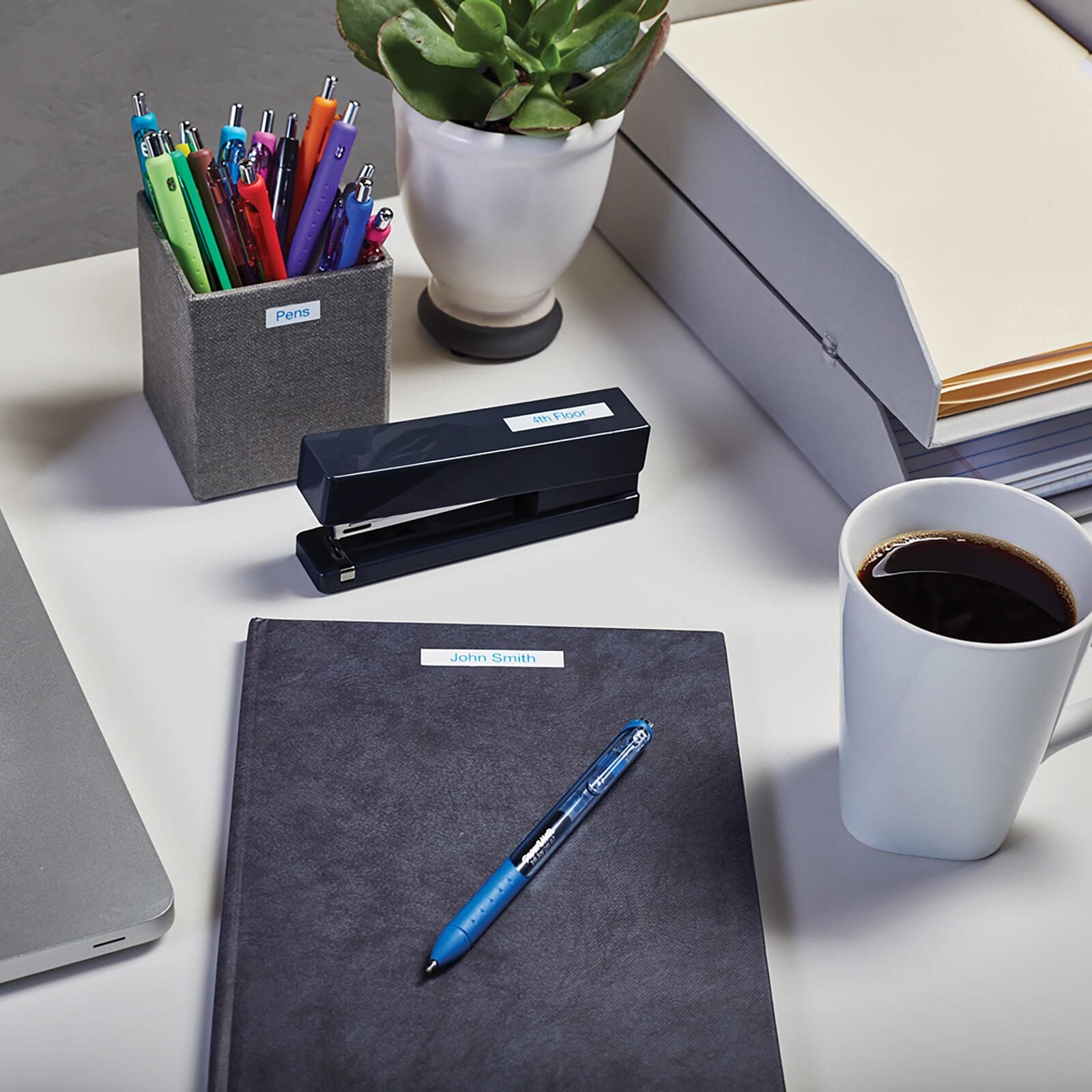 DYMO® Original D1-Schriftband für LabelManager™ 9mm x 7m - Polyester, wieder ablösbar - blau auf weiss