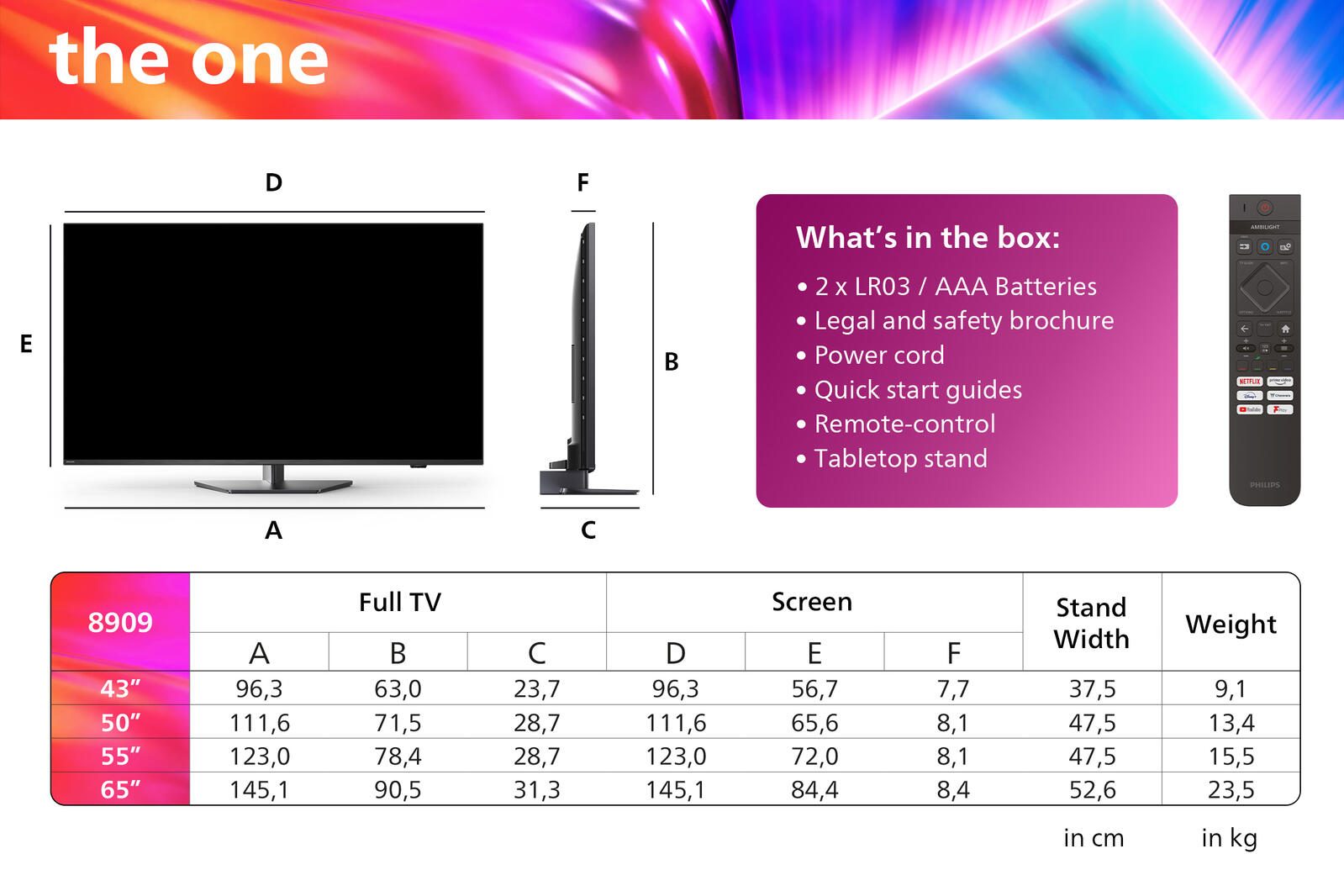 B-WARE Philips 65PUS8909 4K Ambilight Smart TV 164 cm 65 Zoll