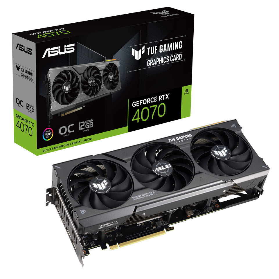 ASUS  TUF-RTX4070-O12G-GAMING 12GB GDDR6X HDMI DP