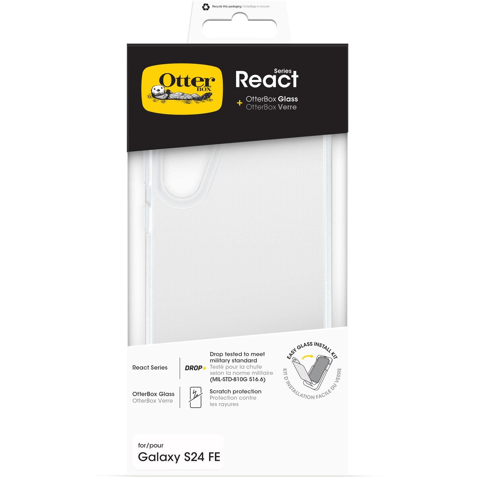 OtterBox React Series Hülle + Glass für Samsung Galaxy S24 FE - transparent