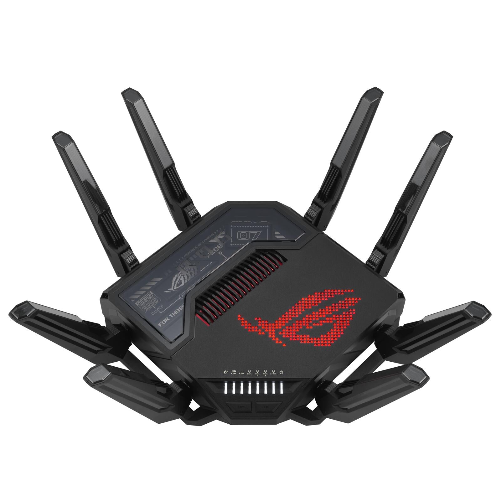 ASUS ROG Rapture GT-BE98 Quad-Band WiFi 7 Gaming Router (320MHz Bandbreite, duale 10G Ports, Backup WAN, Mobile Game Mod
