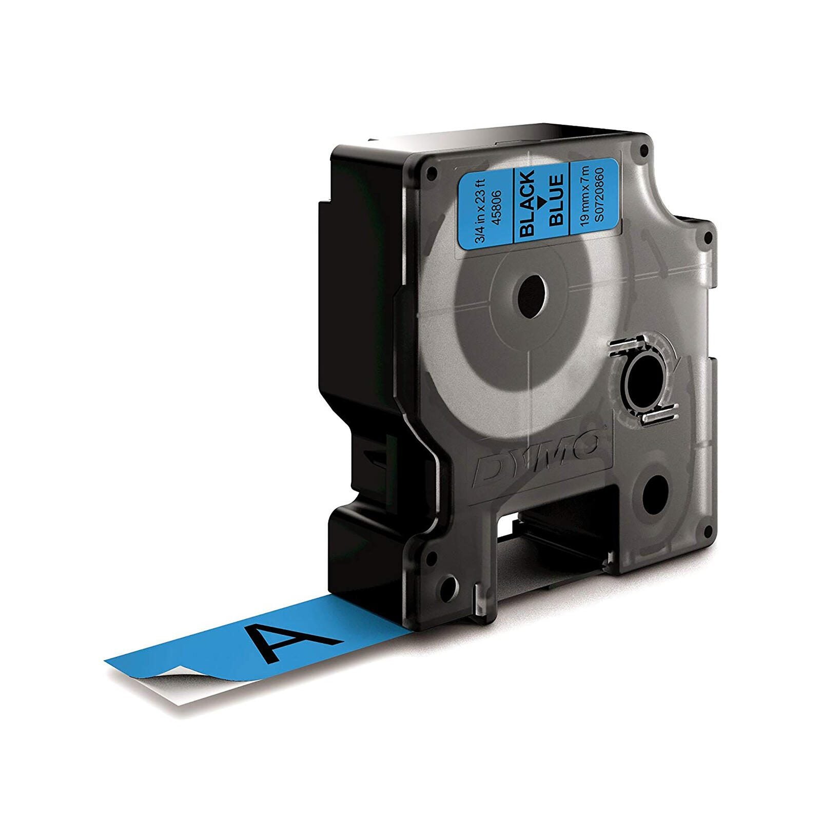 DYMO® Original D1-Schriftband für LabelManager™ 19mm x 7m - Polyester, wieder ablösbar - schwarz auf blau
