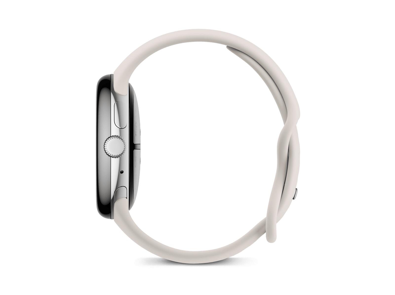 Google Pixel Watch 3 (LTE) Sportarmband 41mm, Silber/Porcelain