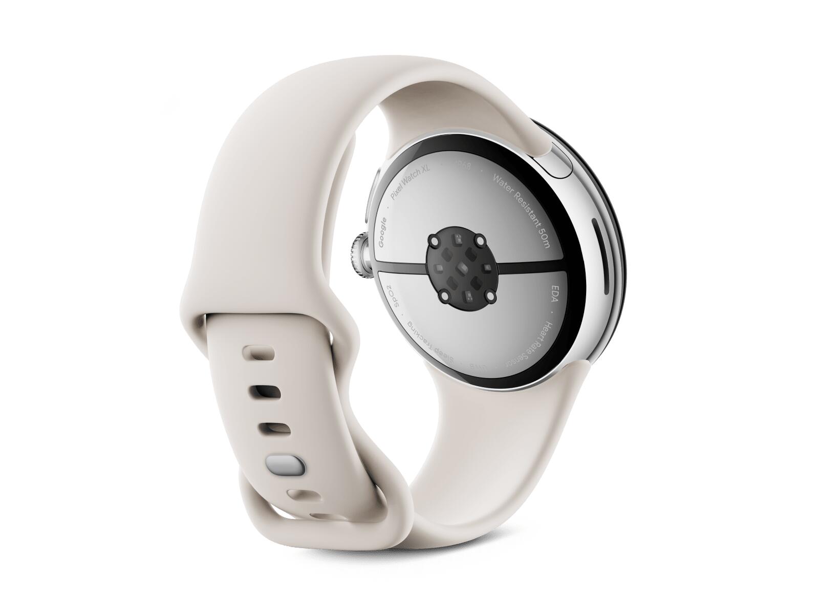 Google Pixel Watch 3 (LTE) Sportarmband 41mm, Silber/Porcelain