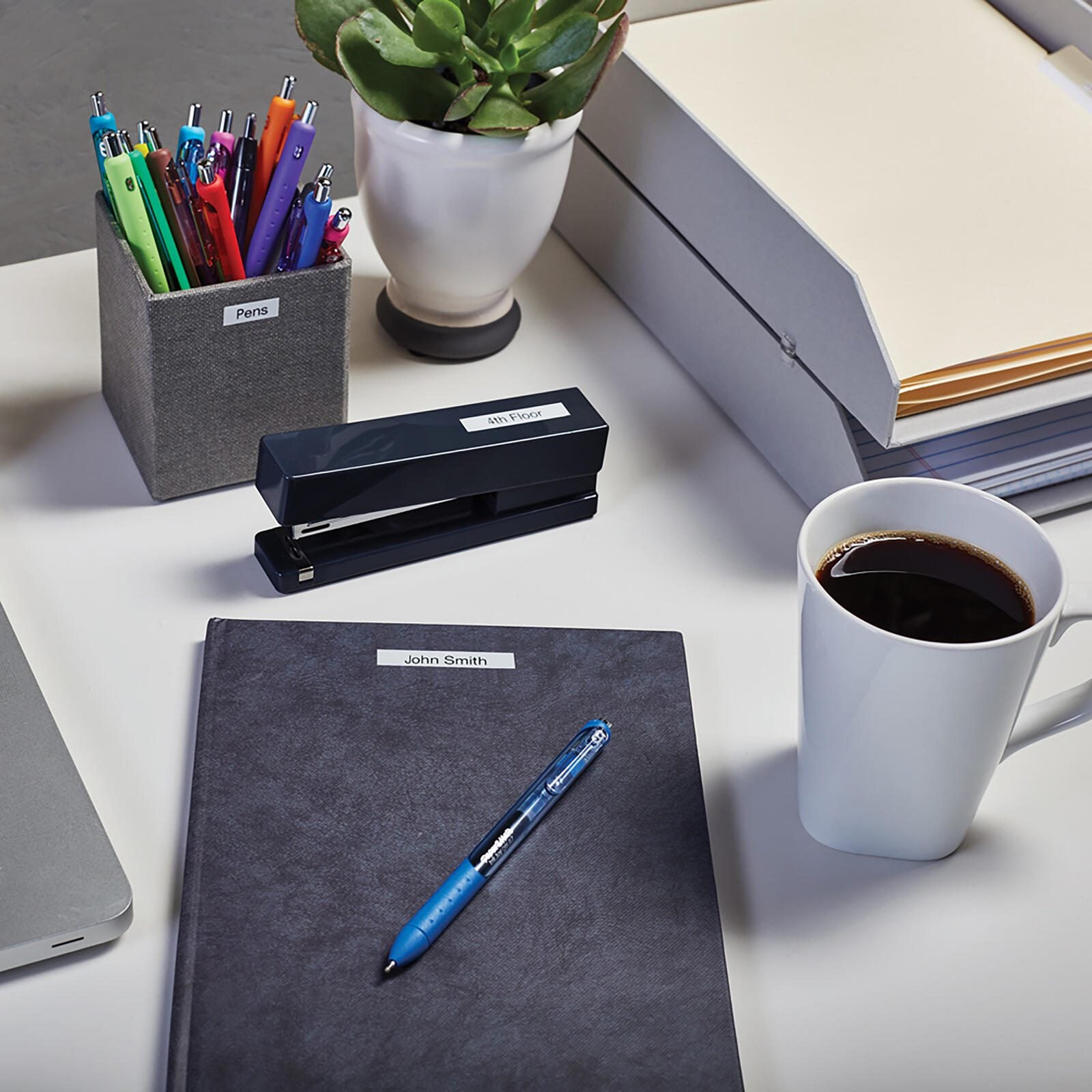 DYMO® Original D1-Schriftband für LabelManager™ 9mm x 7m - Polyester, wieder ablösbar - schwarz auf weiss