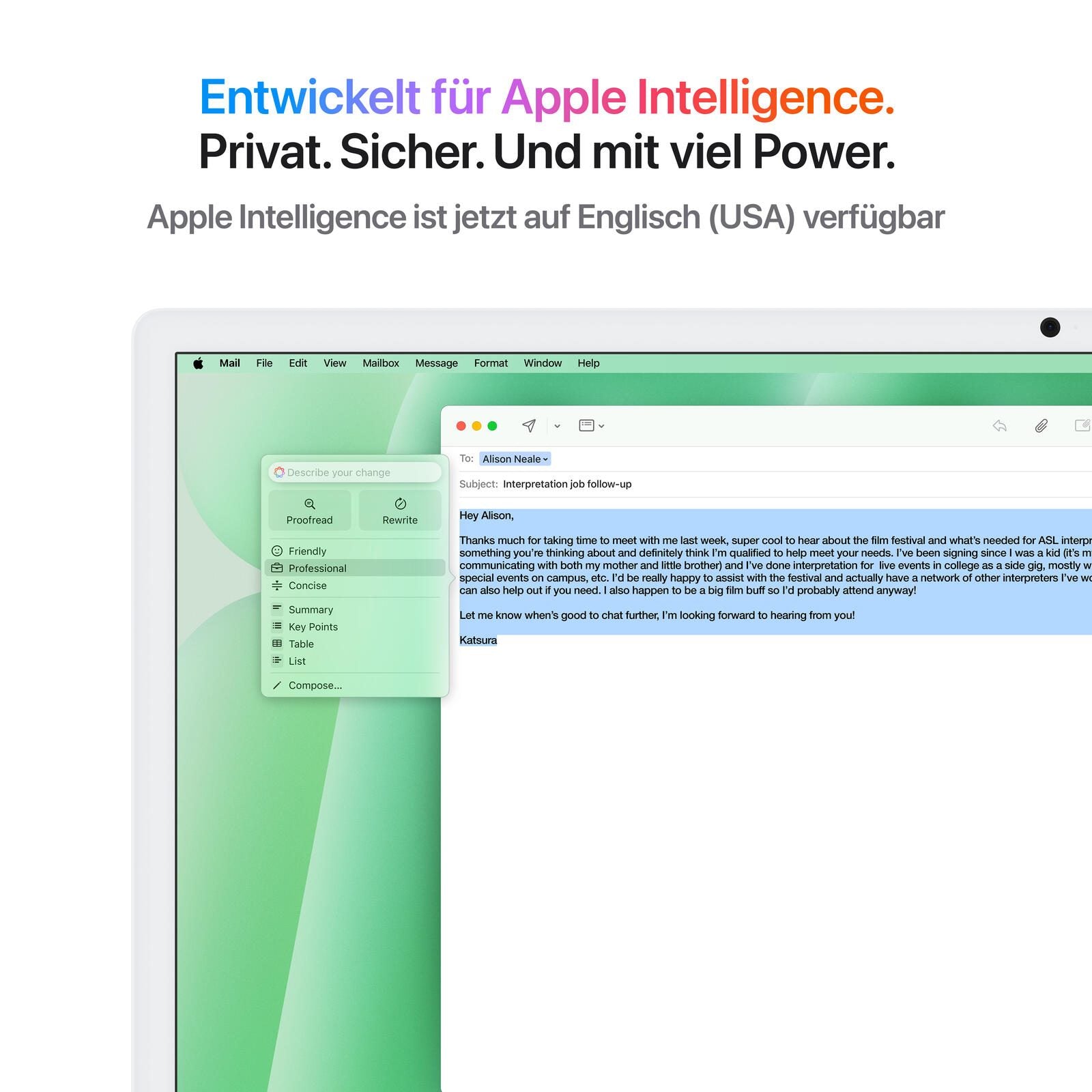 Apple iMac 59,69cm (24') grün