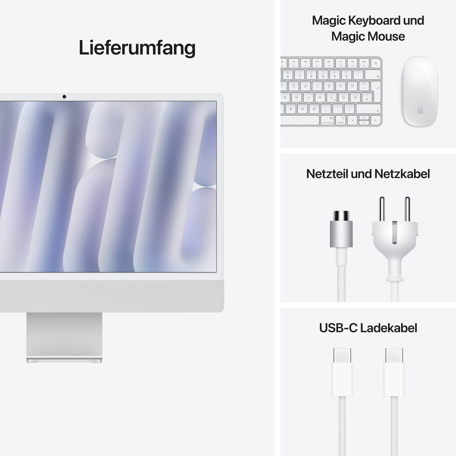 Apple iMac 59,69cm (24') silber