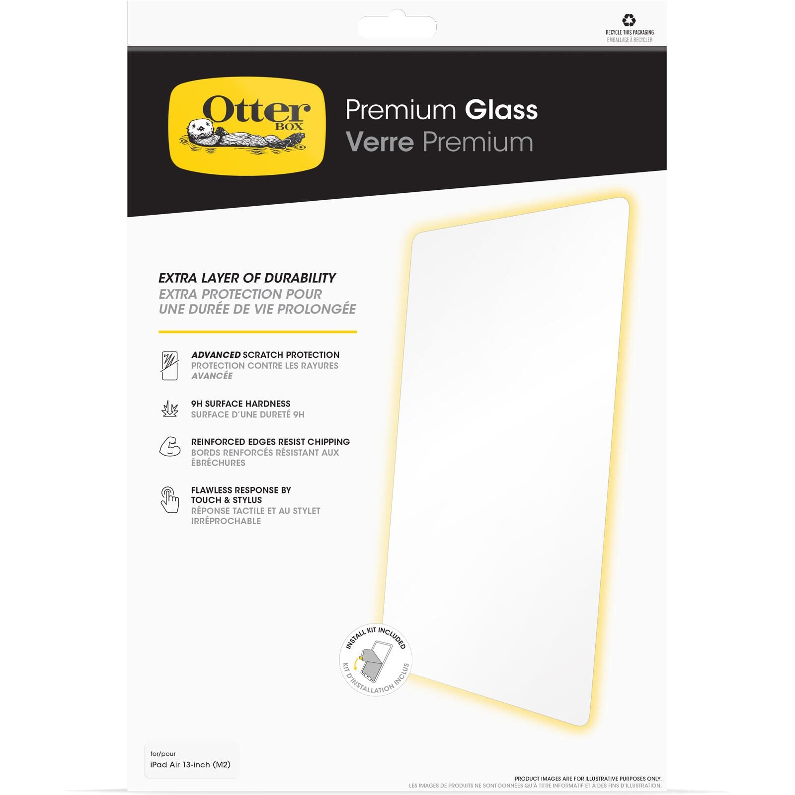 OtterBox Premium Glass Antimicrobial Apple iPad Air 13' (M3/M2) - clear