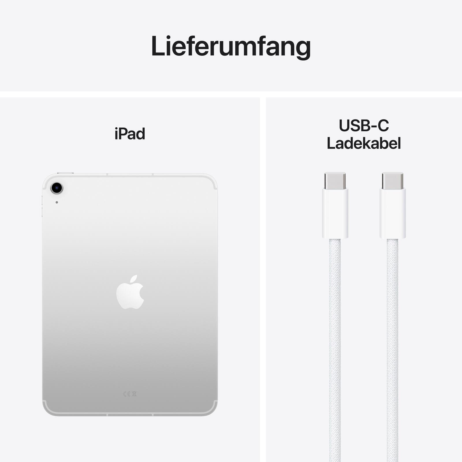 Apple iPad 11. Generation + Cellular 27,69cm (10,9') 512GB silber