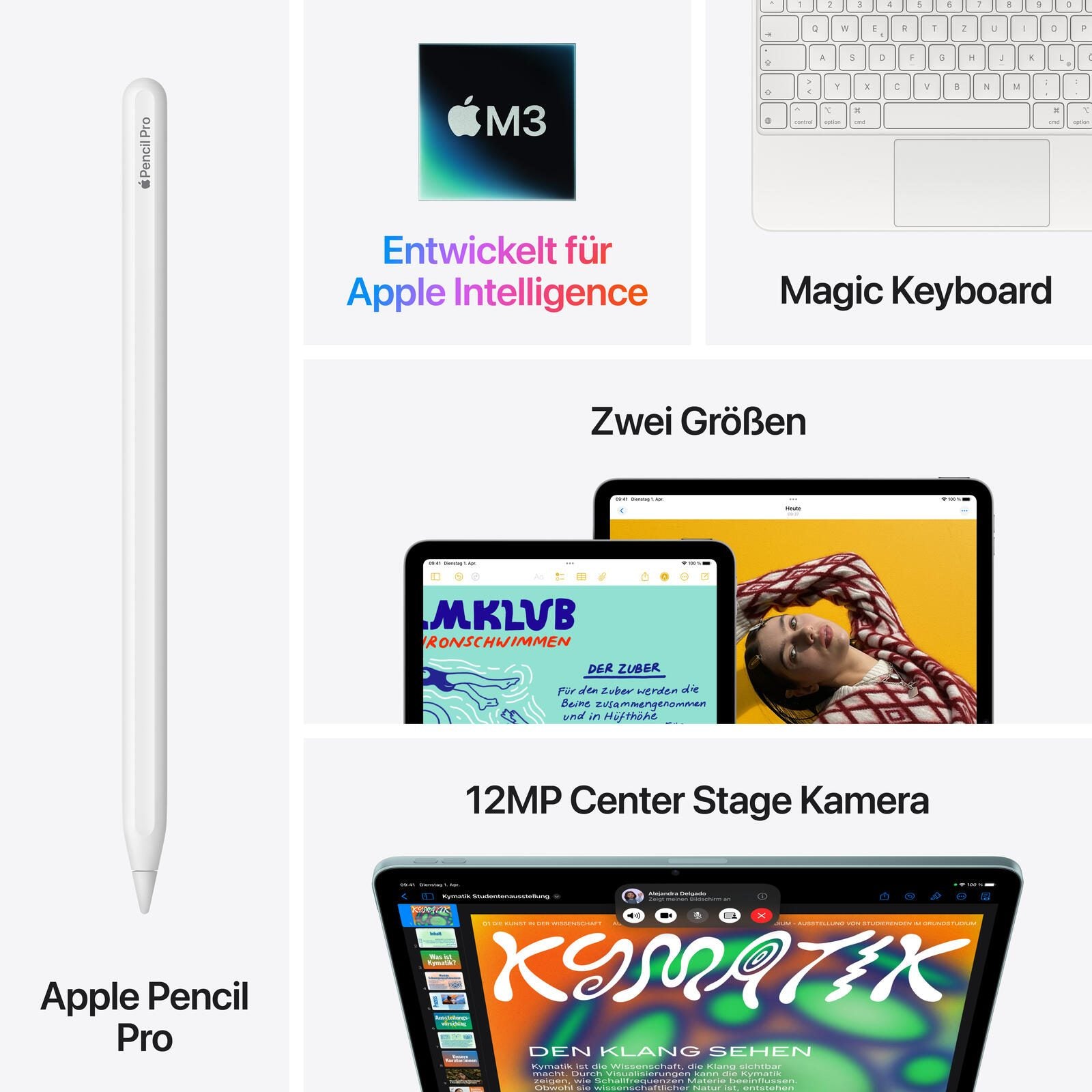 Apple iPad Air 27,59cm (11') 7. Generation Wi-Fi + Cellular 256GB polarstern