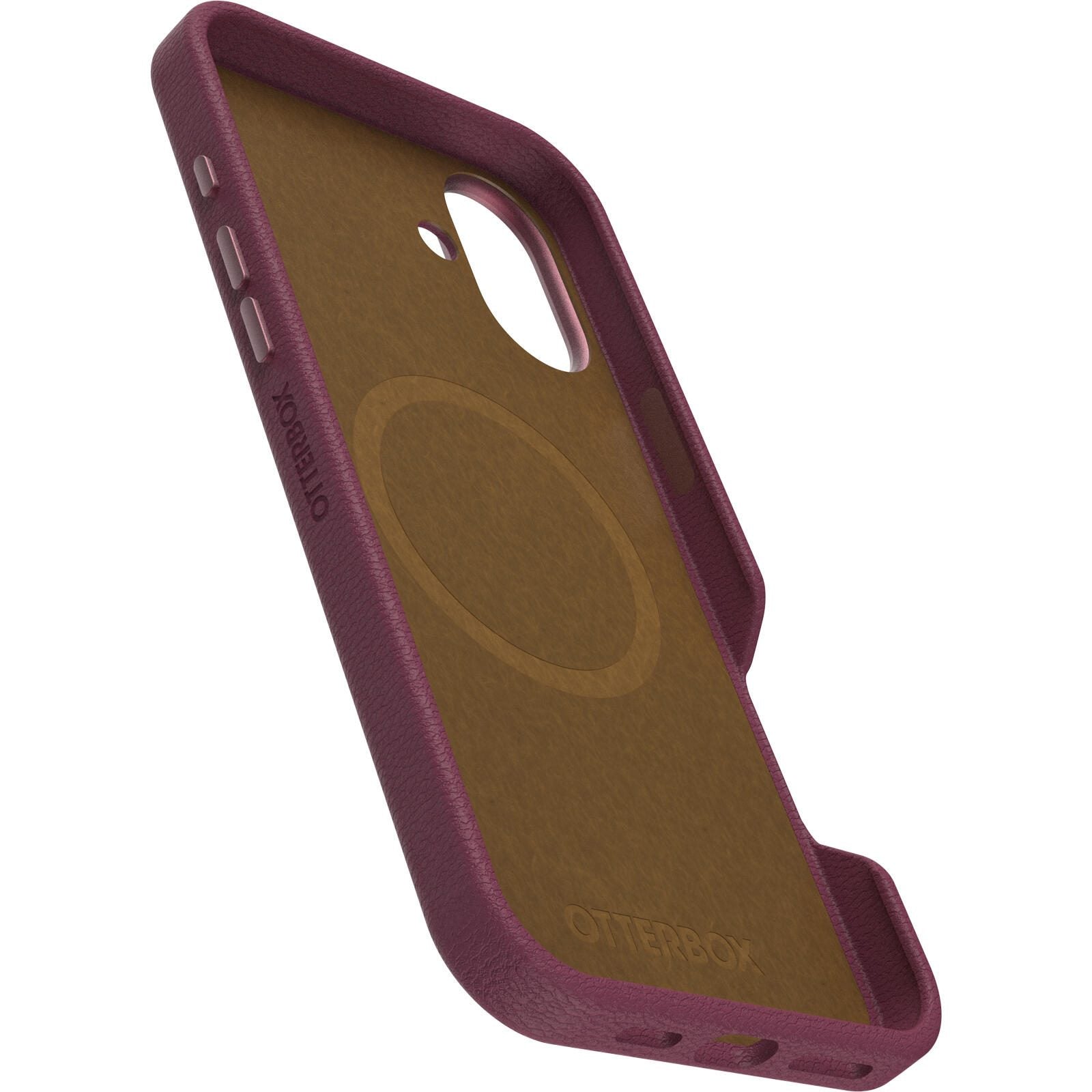 OtterBox Symmetry Cactus Leather Apple iPhone 16 Plus Maroon Bells - red