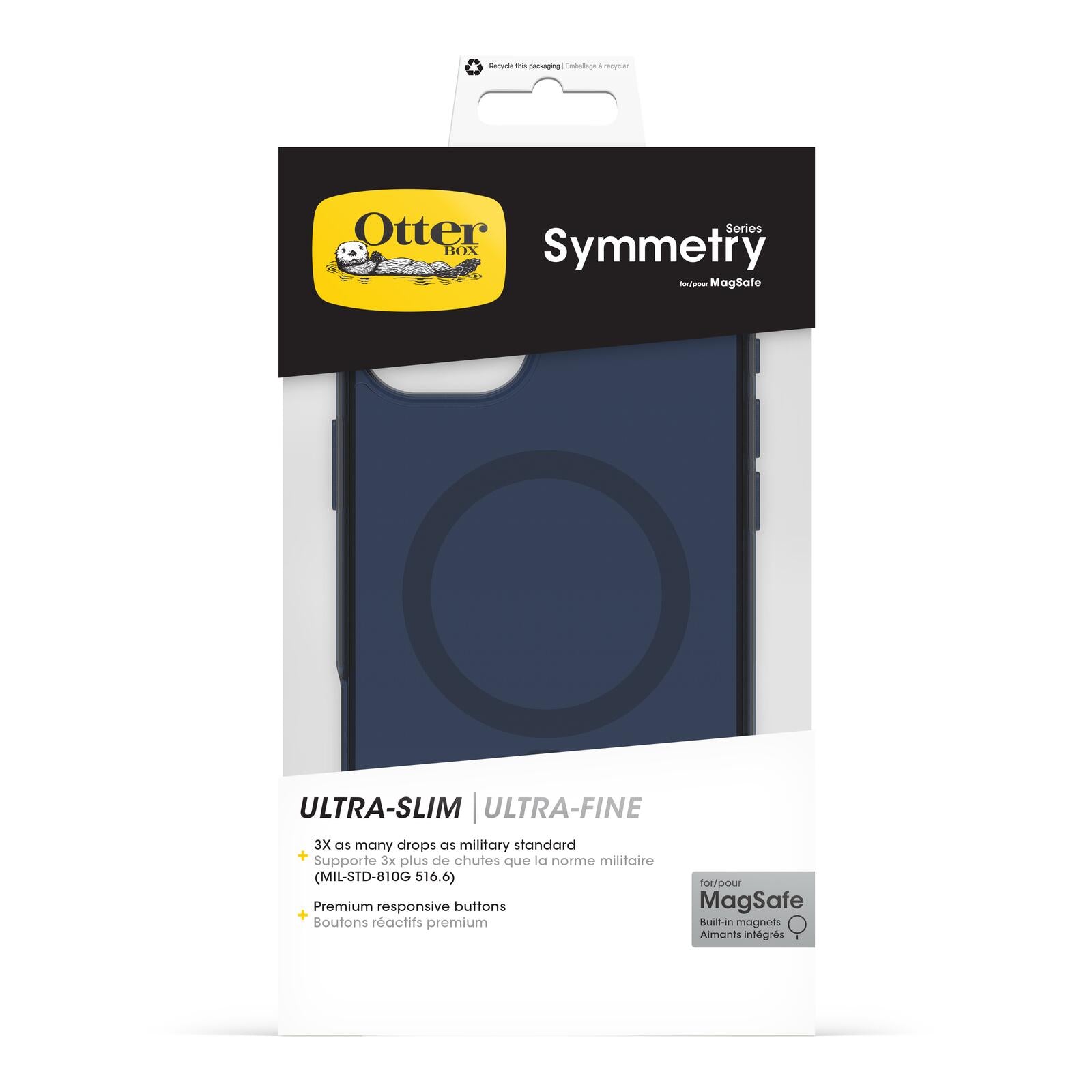 OtterBox Symmetry Clear MagSafe Apple iPhone 16 Plus Blue Bear - blue