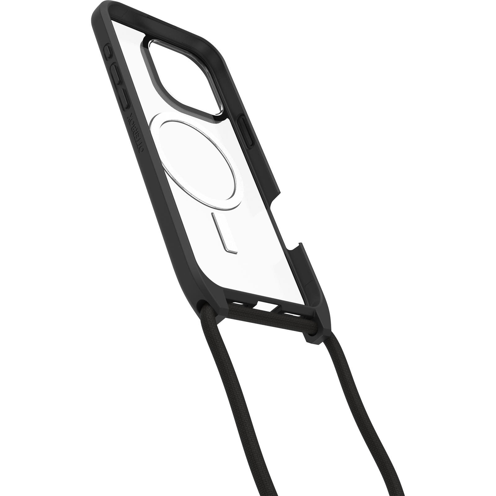 OtterBox React Necklace MagSafe Apple iPhone 16 Pro Max Black Crystal - clear/black